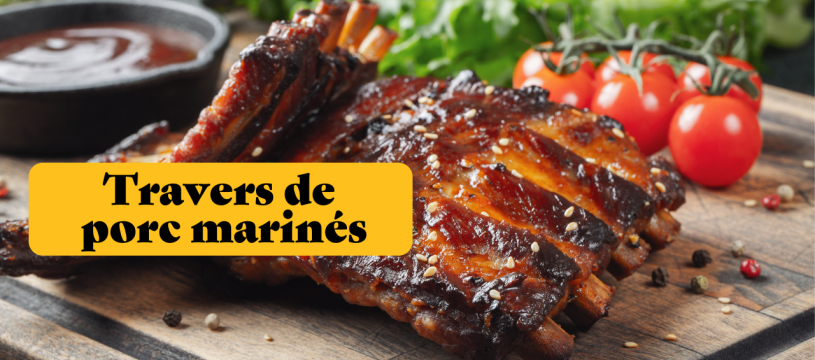 Travers de porc marinés 4 personnes